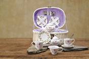 Lavender Tea Set with Basket