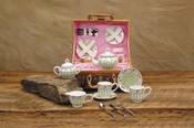 Pink Tea Set with Basket