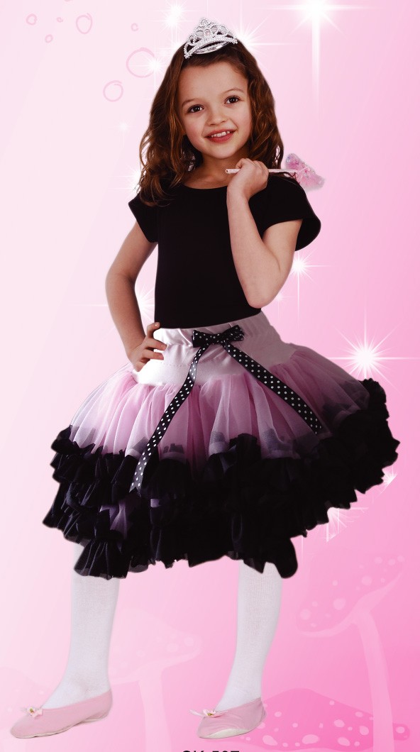 Baby Pink with Black Trim Pettiskirt by Posh