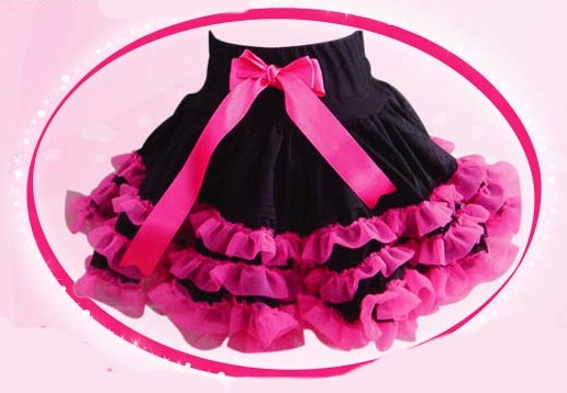 Black and Hot Pink Pettiskirt by Posh