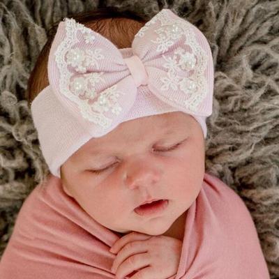 Newborn Pink Lace Headband