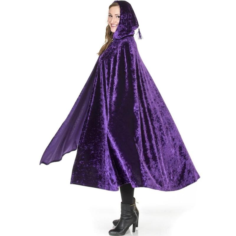 Adult Cloak in Royal Purple Velvet with Clasp