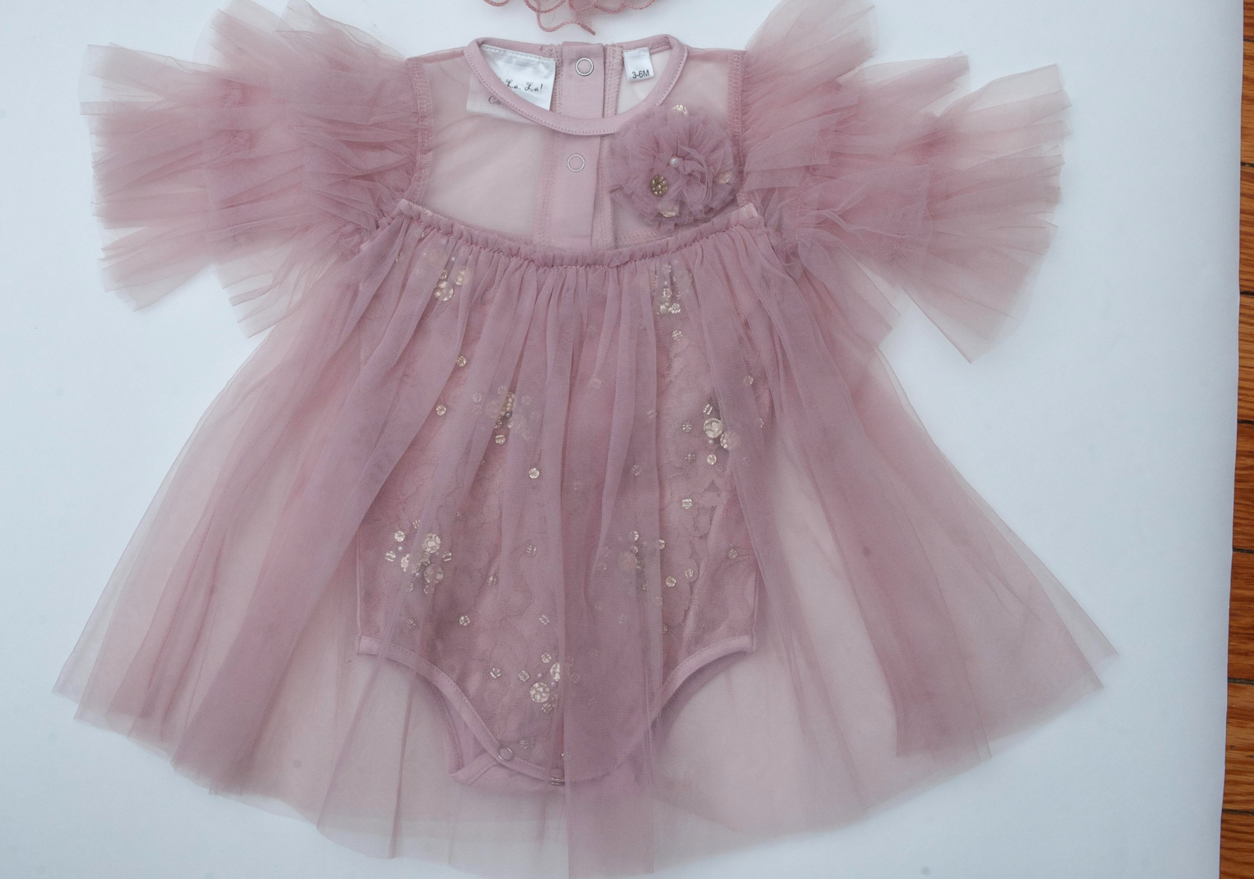 Grace Baby Couture Overlay Onesie Dress