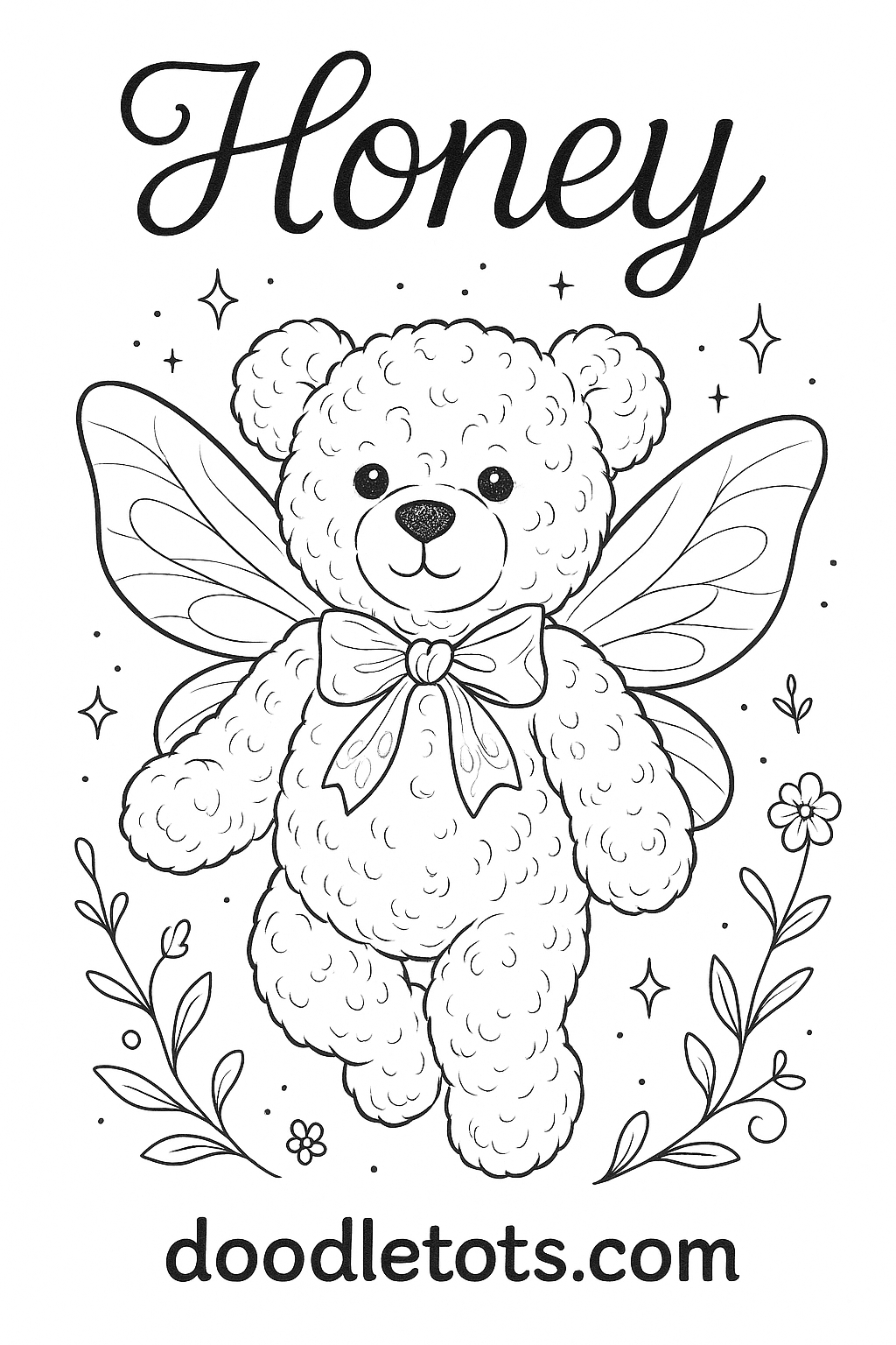 Honey Bear Coloring Page