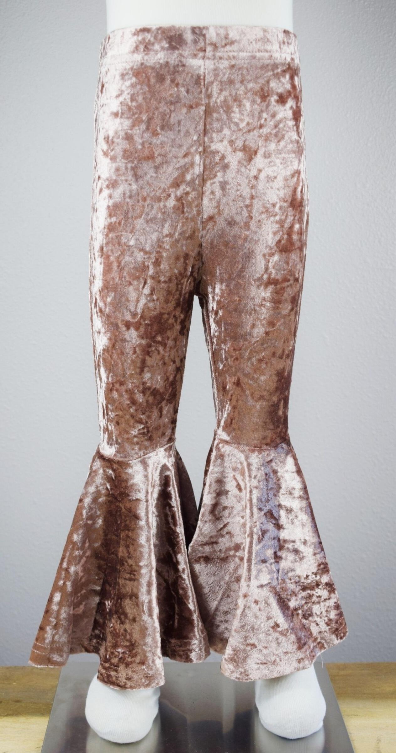 Rose Gold Velvet Leggings