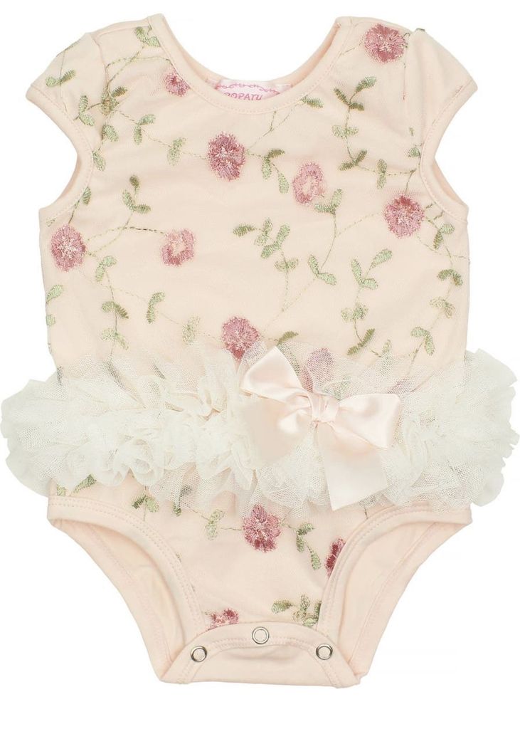 Blush Embroidered Onesie Tutu