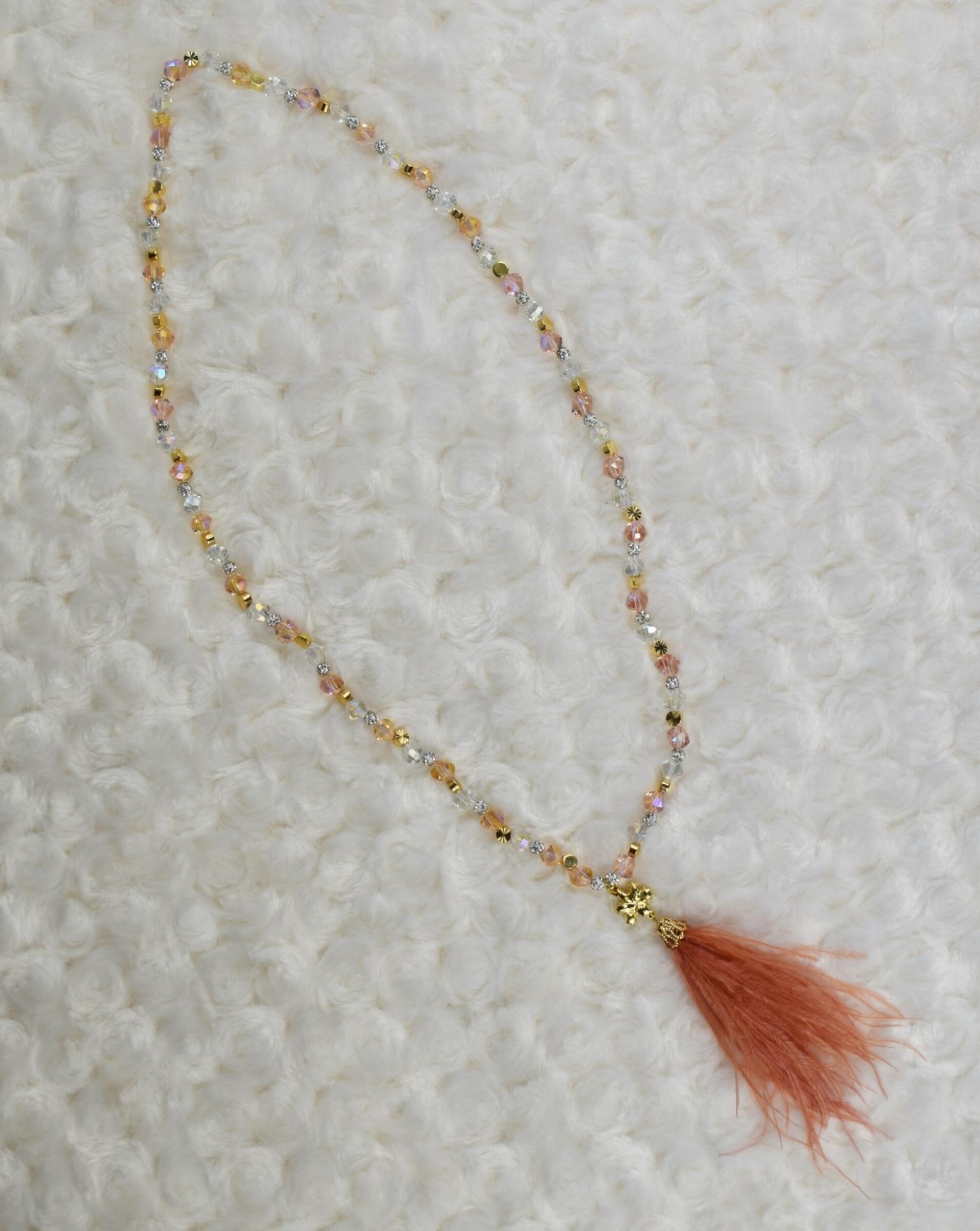 Rose Gold Feather Necklace Charm