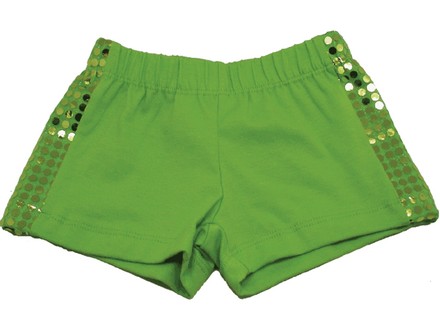 Lime Sequin Shorts