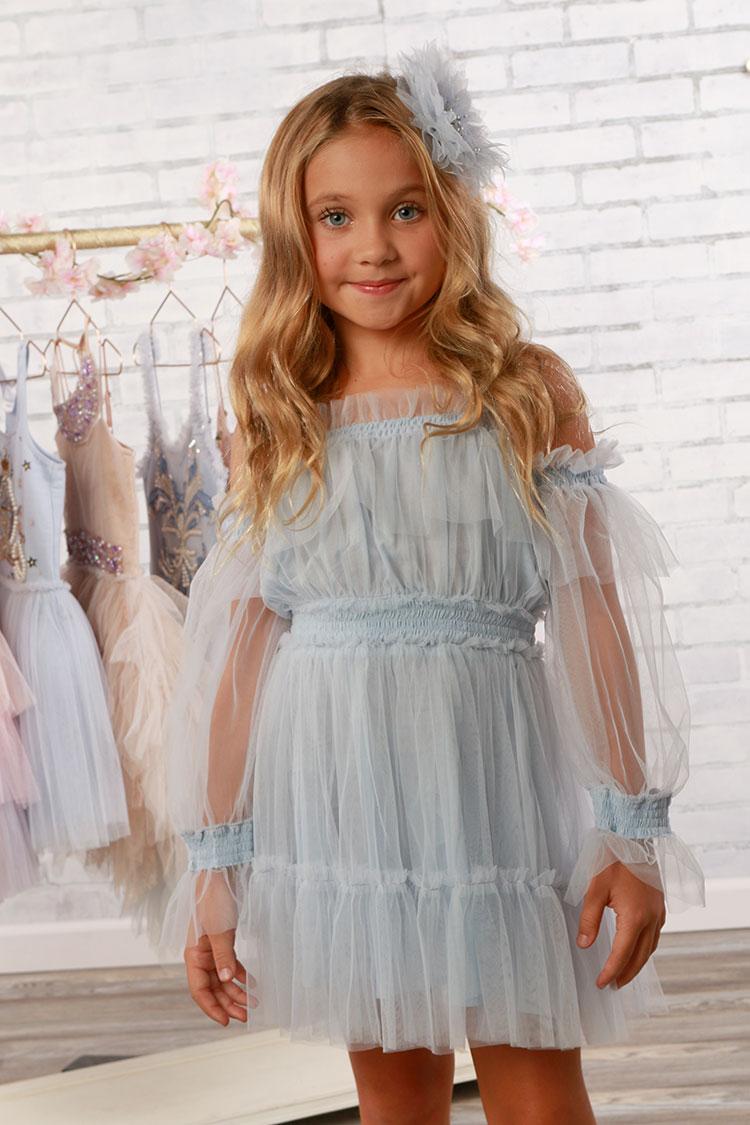 Avery Dress in Sky Blue