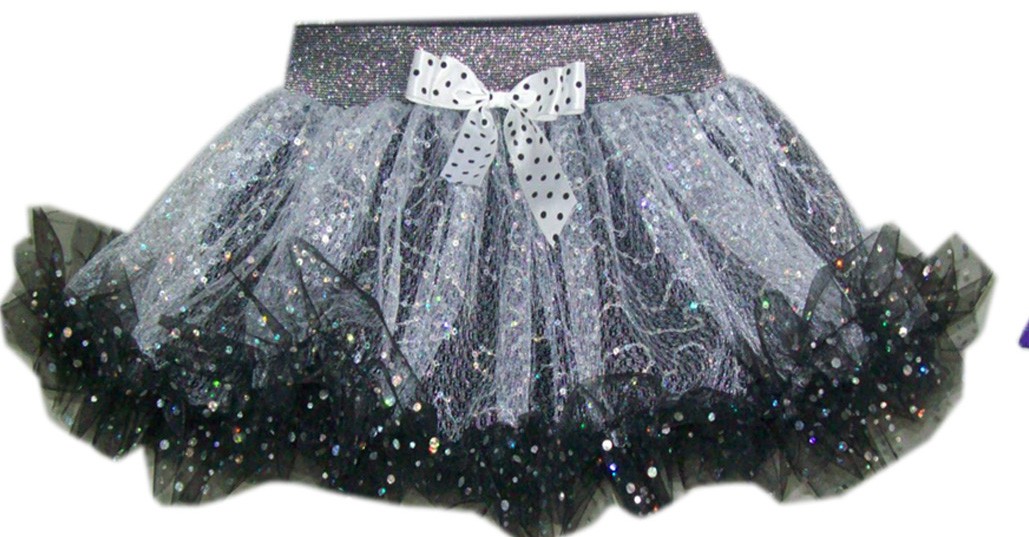Silver and Black Sparkle Pettiskirt