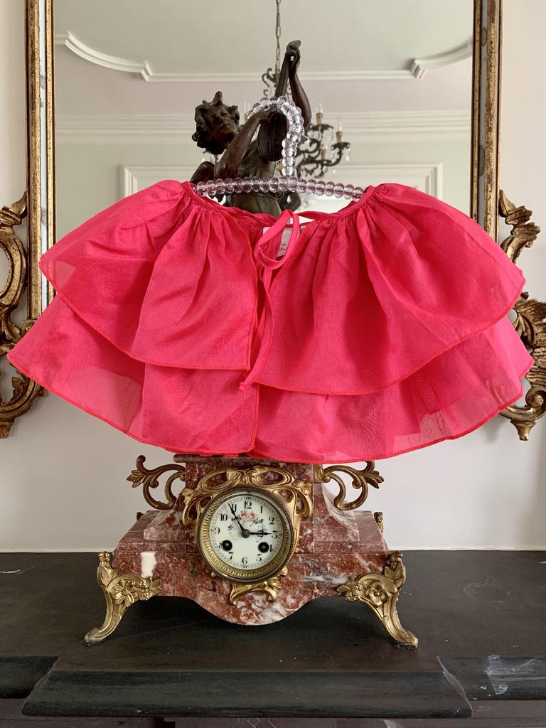 Coral Pink Taffeta Capelet